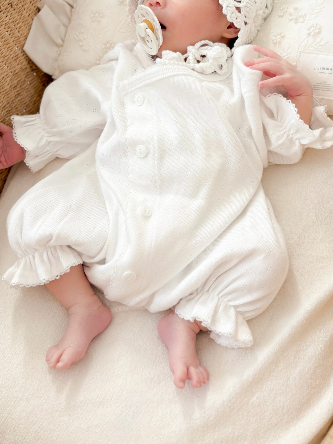 【2026春夏】
bébé / (長袖)Pointelle glory suit