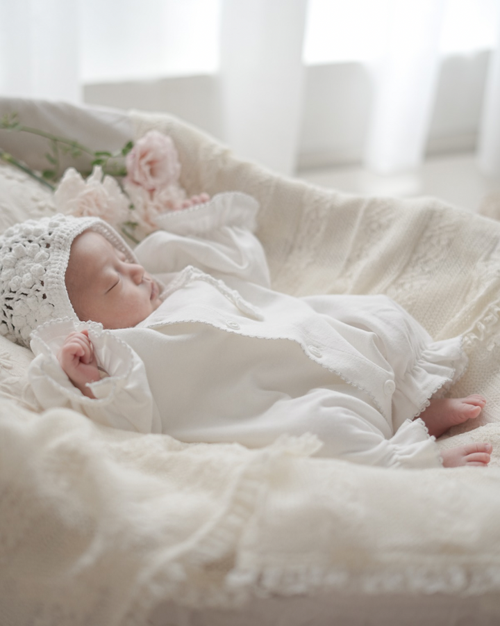 【silver】bébé/ (長袖) Picot glory suit