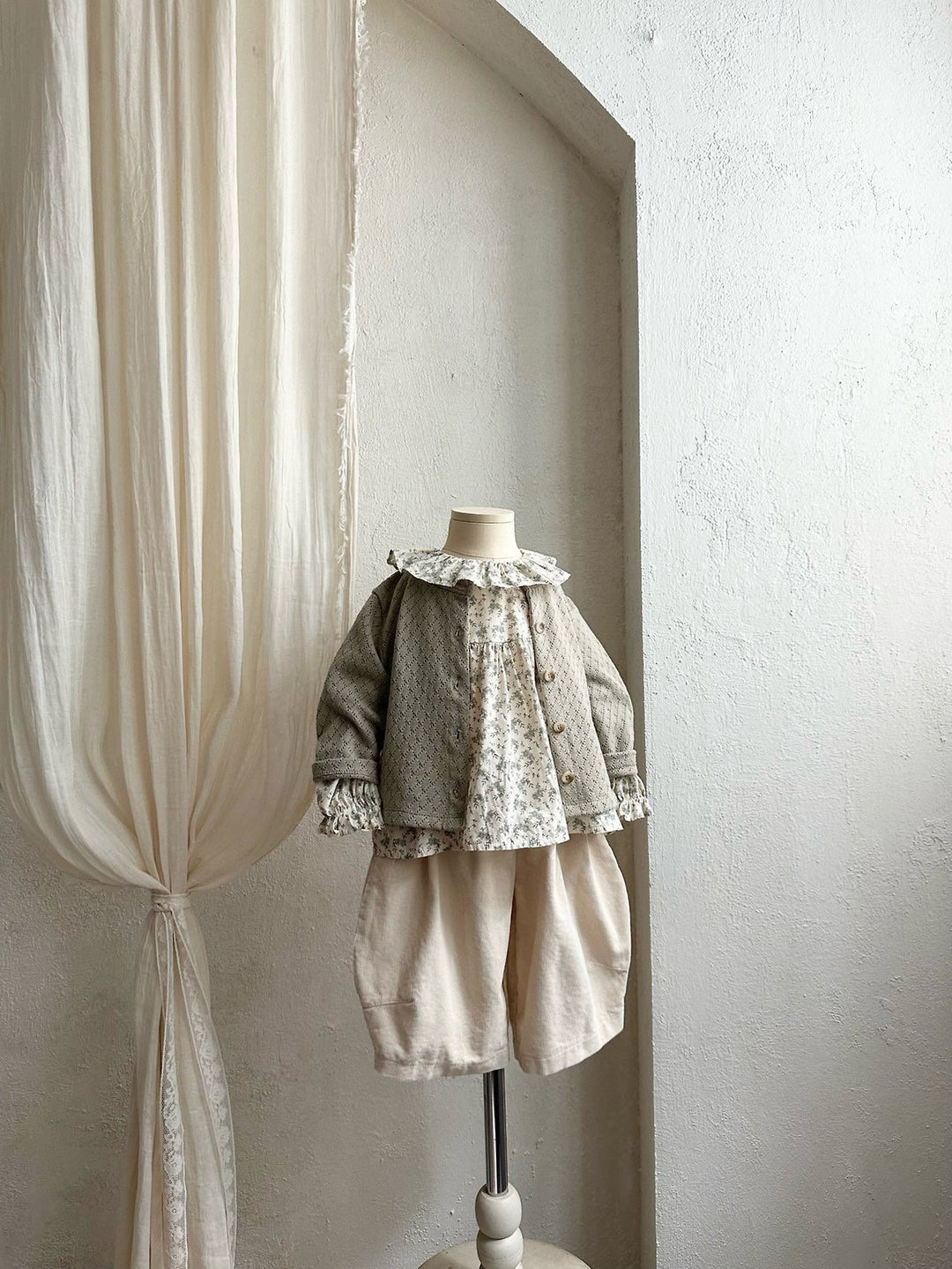 【予約】monbebe / Argyle Cardigan