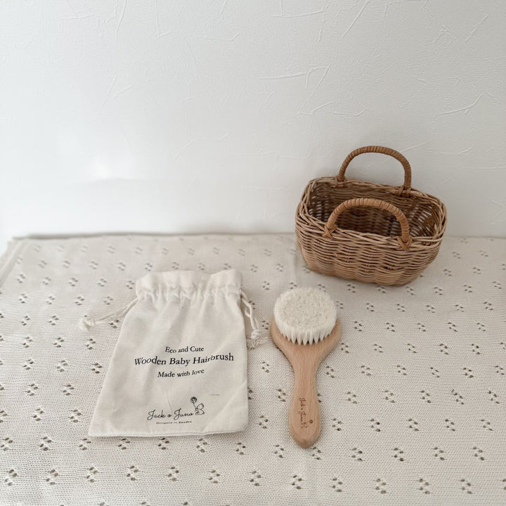 Jack o Juno / Wooden Baby Hairbrush