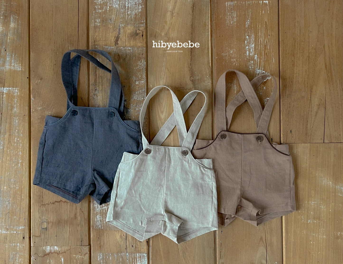 hibyebebe / Cozy linen suspenders