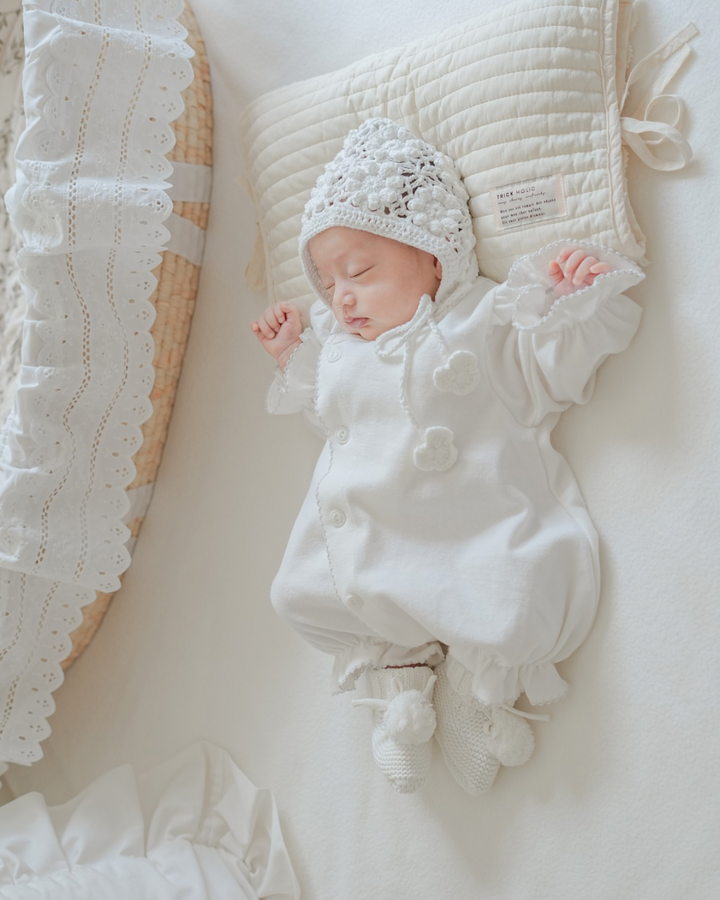 【silver】bébé/ (長袖) Picot glory suit