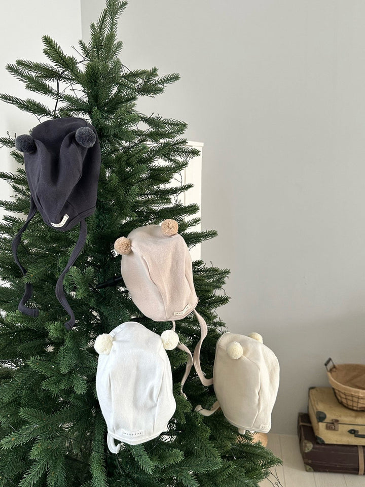 【11/28 アイボリー/クリーム販売開始】monbebe / Pompon bonnet