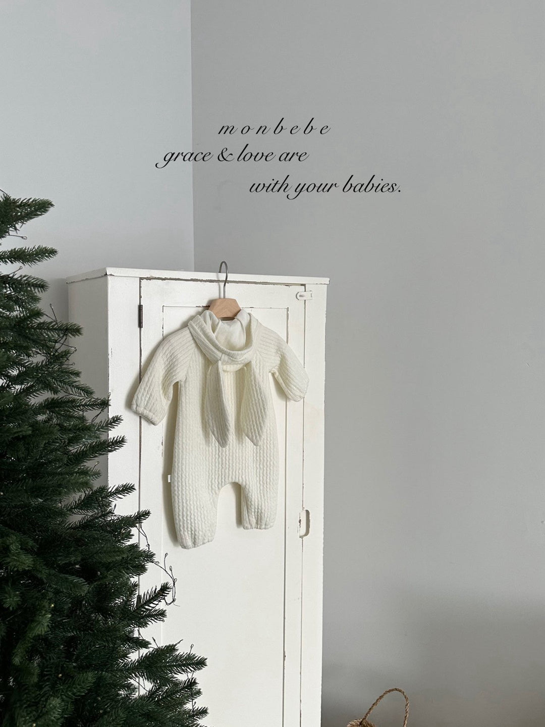 【新作:10/27以降発送】 monbebe / Bunny knit suit