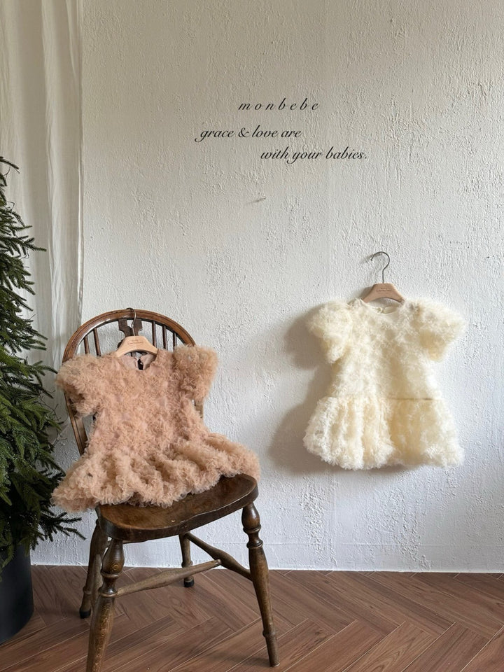 【新作 11/12予約受付開始】monbebe / Blanc Shasha dress