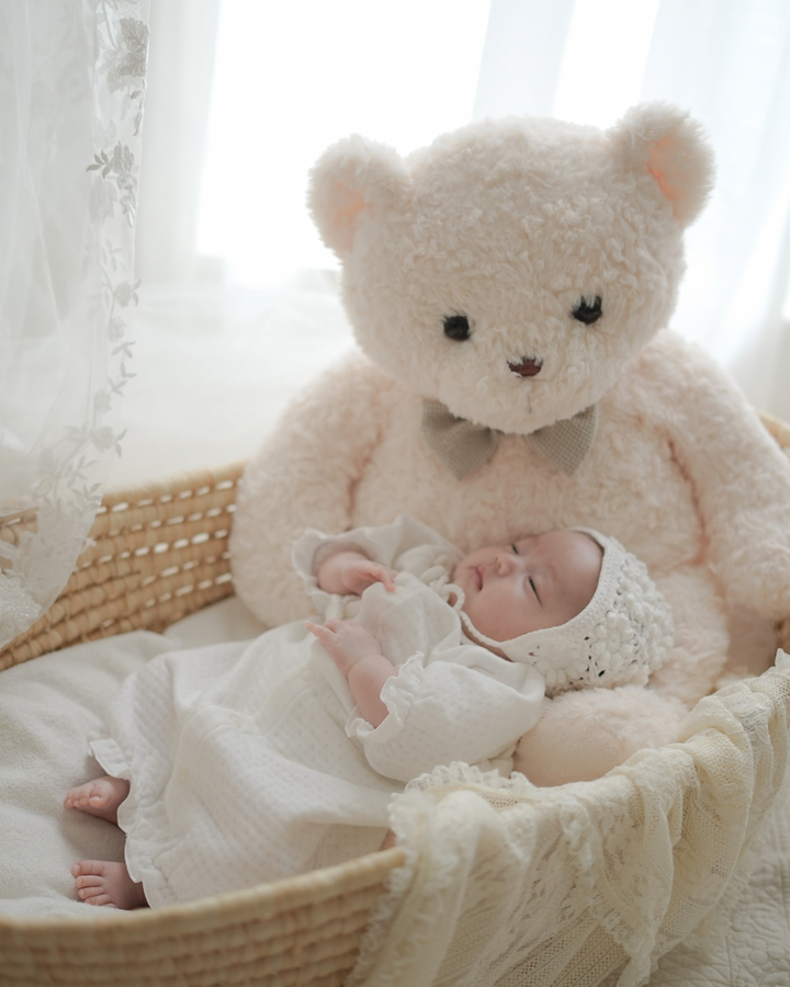 【即納】 bébé/ (長袖) Milky Organic Quilt Dressall