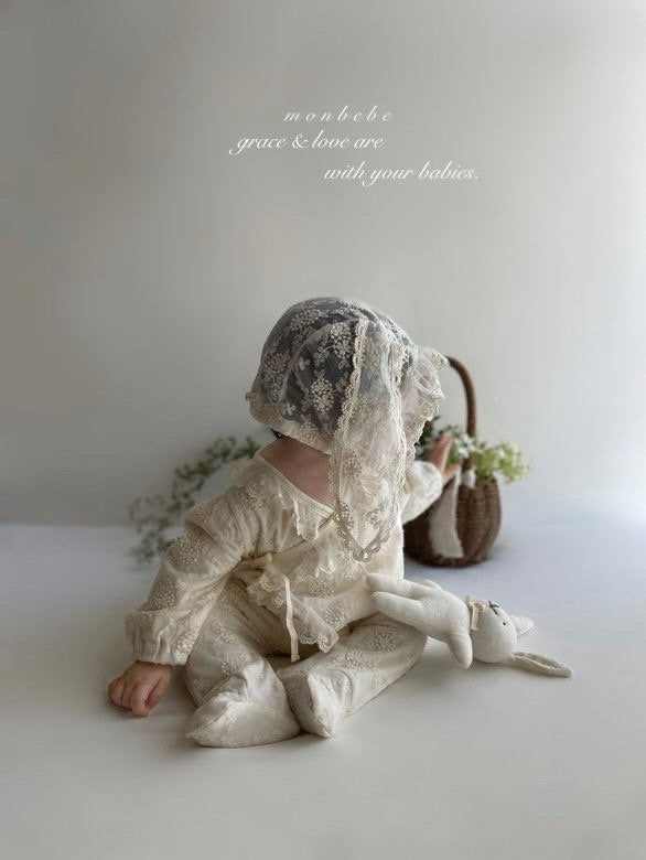 monbebe / Lace bunny bonnet