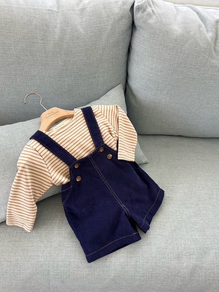 【予約】monbebe / Royal Corduroy Suspender Pants