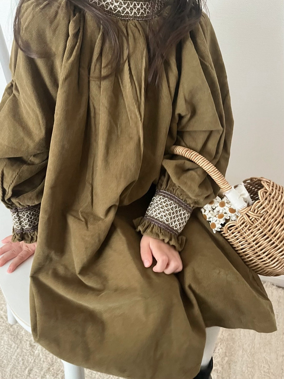 【新作:10/27以降発送】 monbebe / Charlotte smock dress