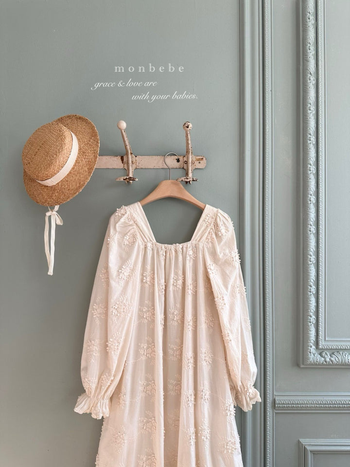 【2026春新作】 monbebe / Flora vintage dress (mom)