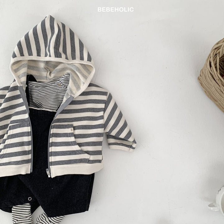 bebeholic / Broccoli striped hoodie