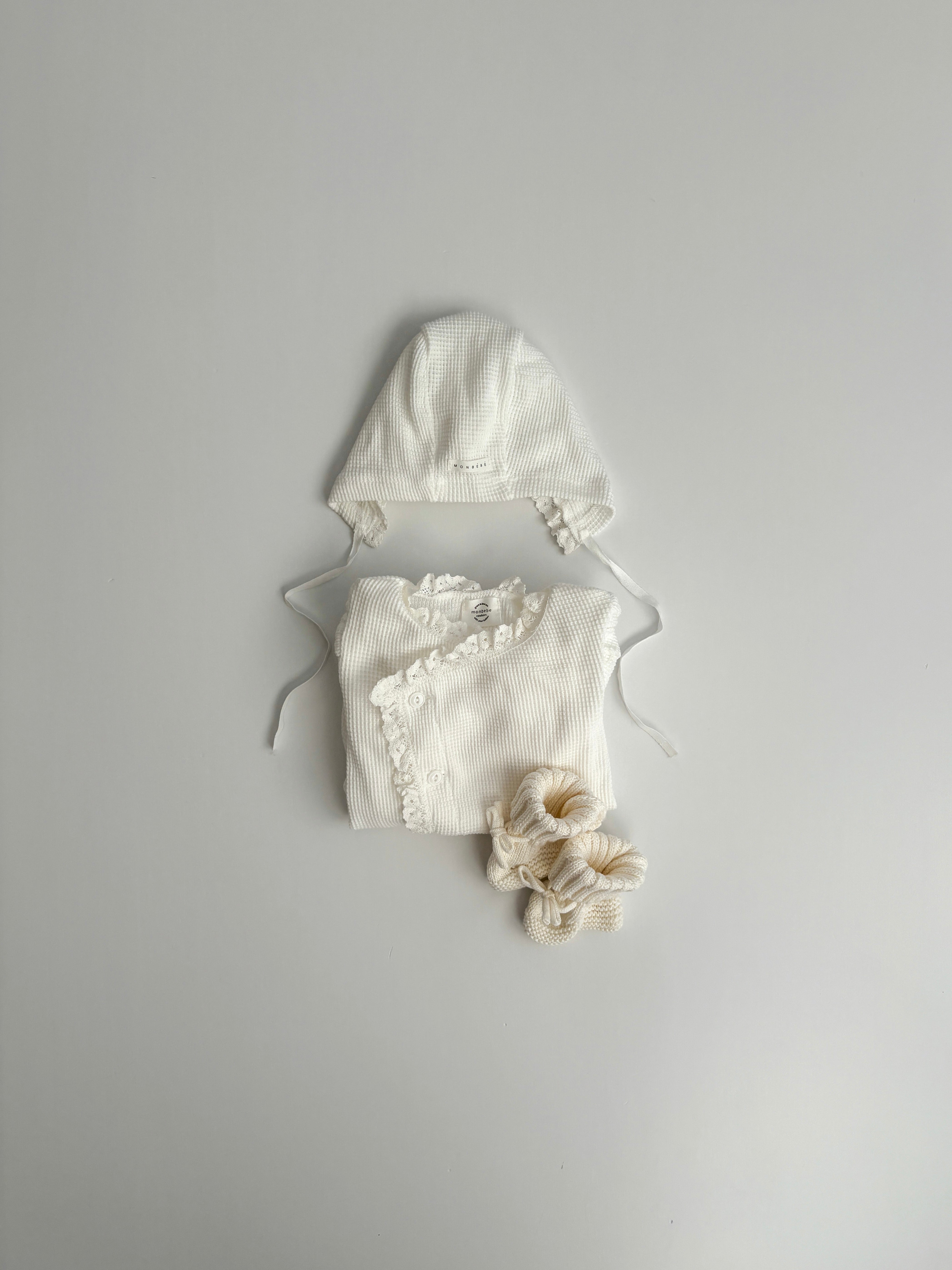 即納】 bébé / waffle bonnet – ciel de bébé