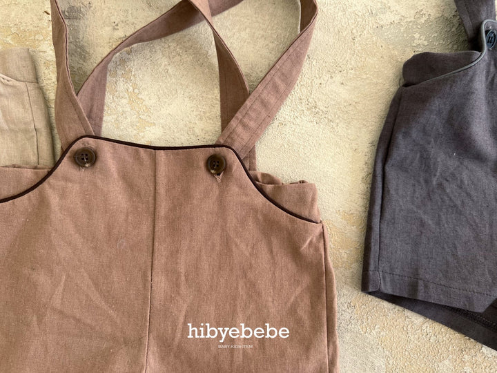 hibyebebe / Cozy linen suspenders