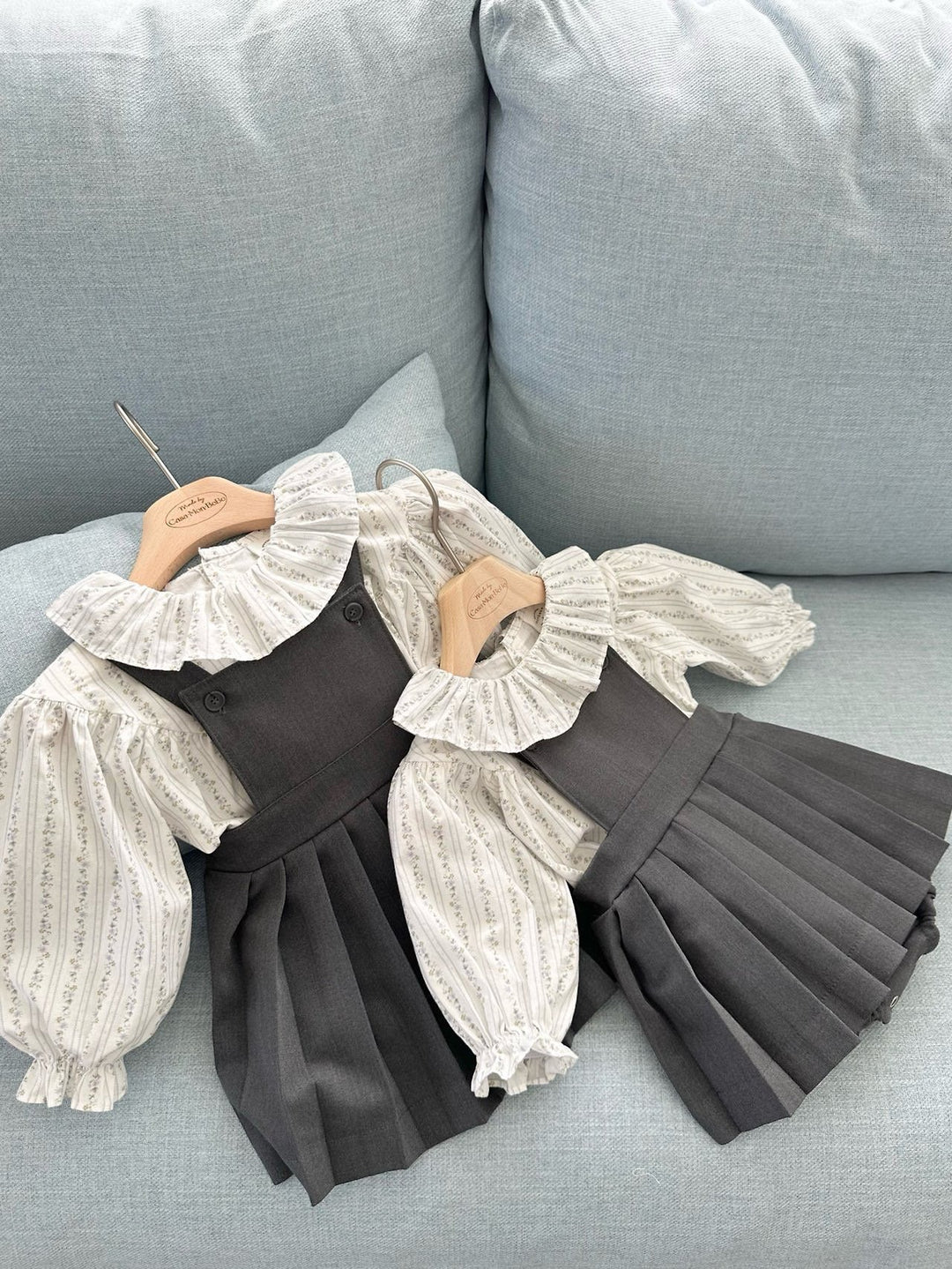 【予約】monbebe / Louis Pleats Suspender Suit