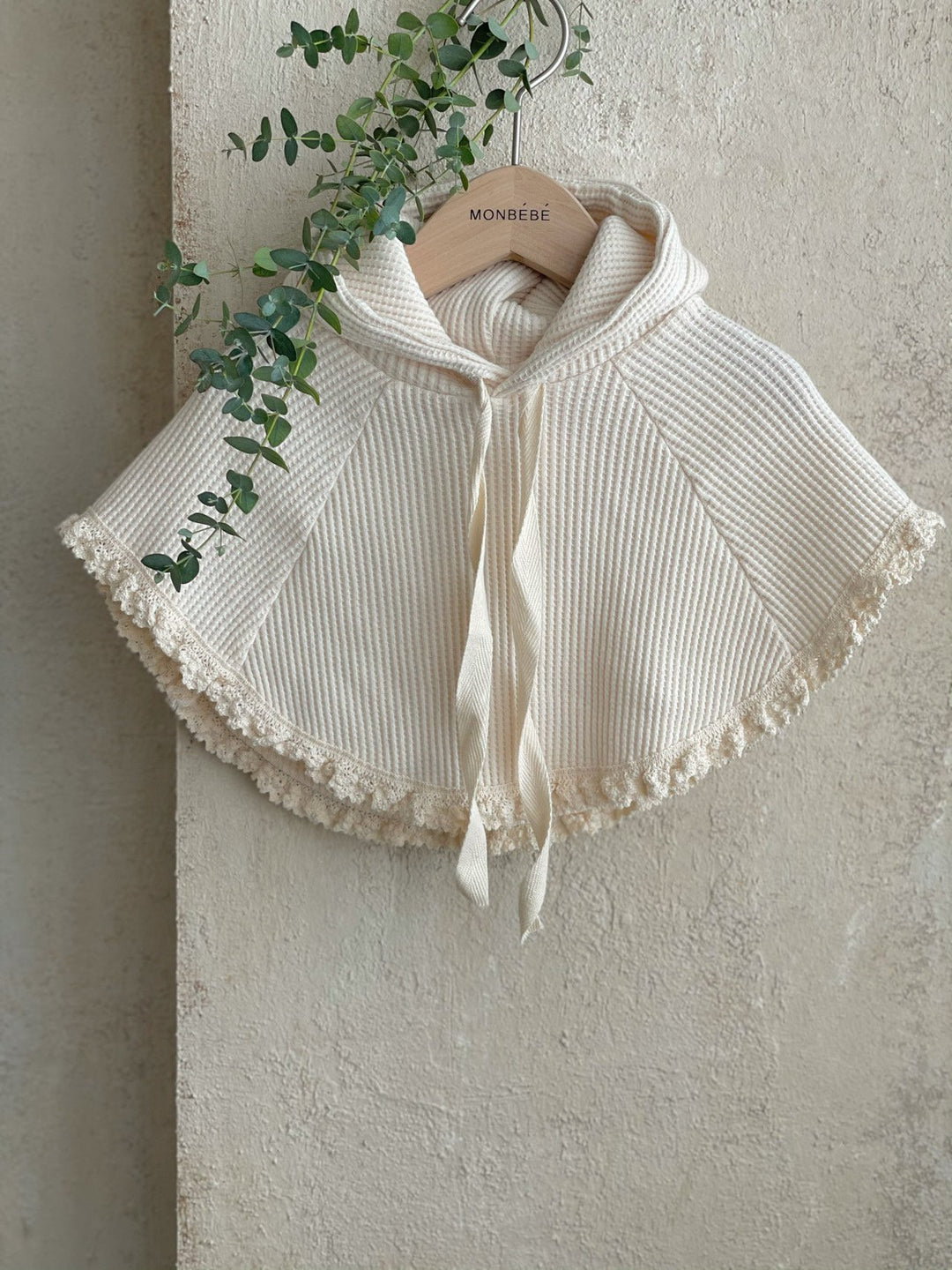 【9/19 21:00販売開始】 monbebe / waffle frill poncho