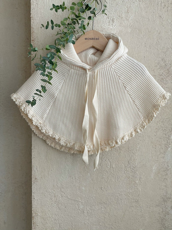 【9/19 21:00販売開始】 monbebe / waffle frill poncho