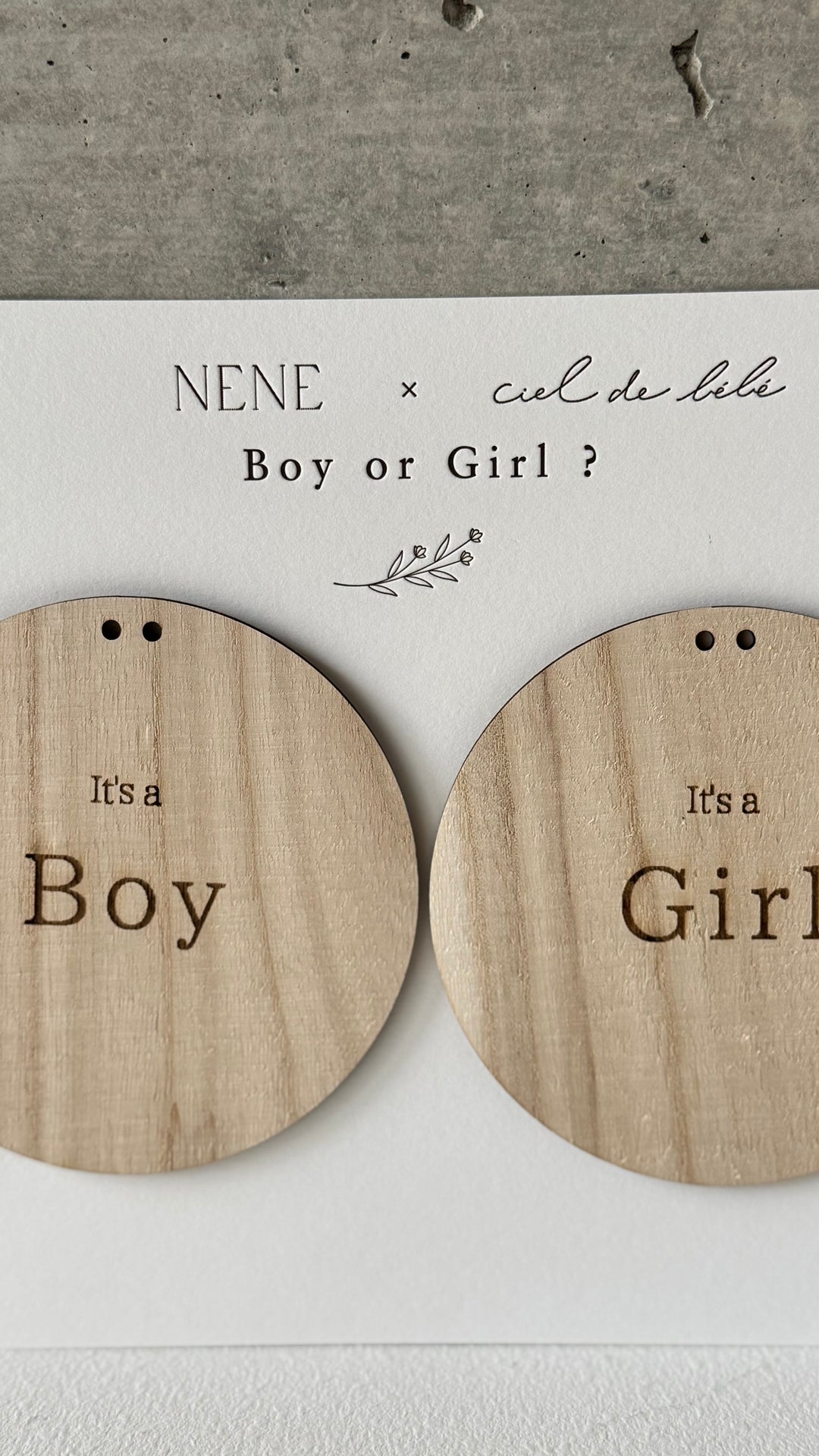 NENE × ciel de bébé /木製ジェンダーリビールプレート