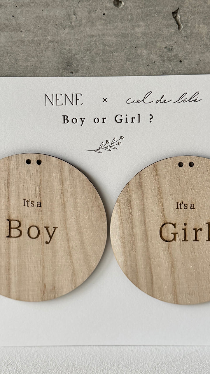 NENE × ciel de bébé /木製ジェンダーリビールプレート