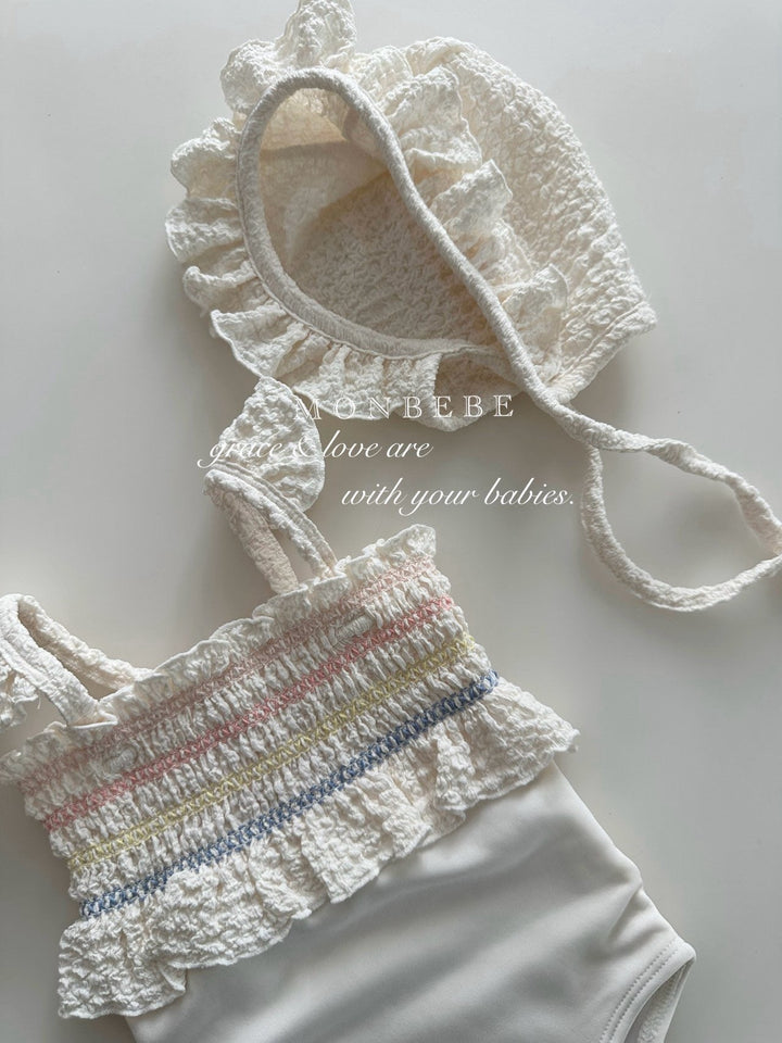 【monbebe夏新作】monbebe / Sprinkle Swimwear (ボンネットセット)