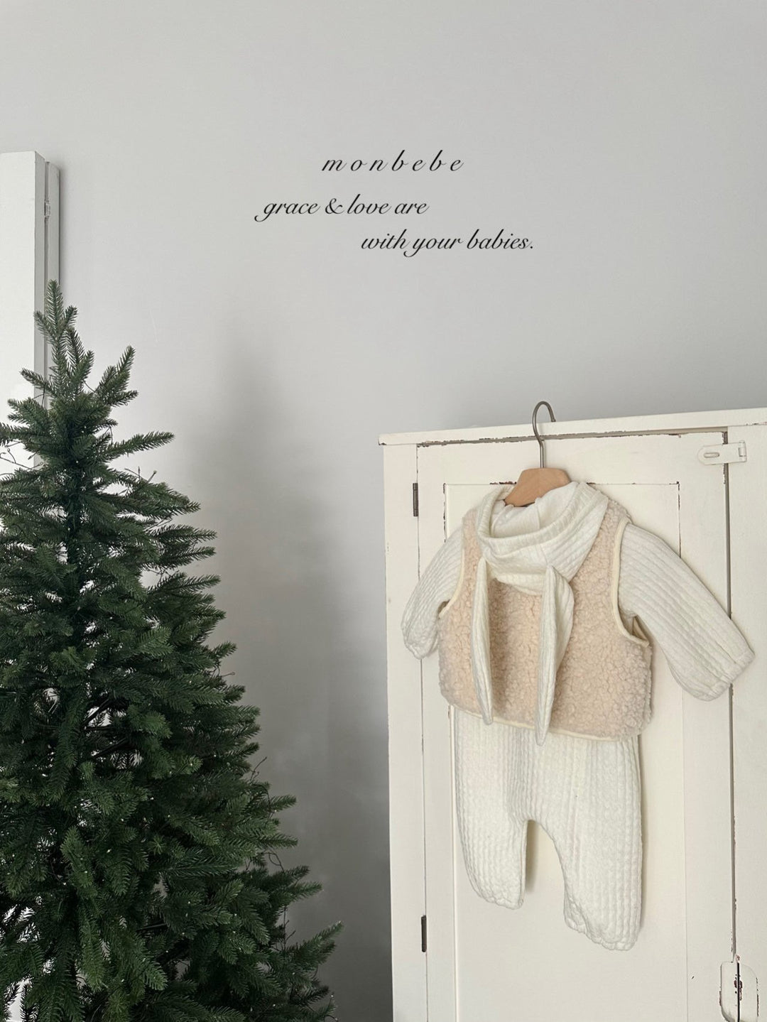 【新作:10/27以降発送】 monbebe / Bunny knit suit