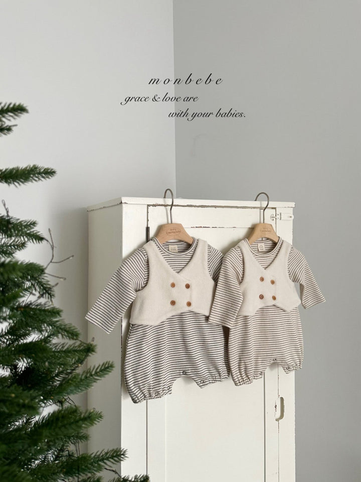 【新作:10/27以降発送】 monbebe / Vest suit