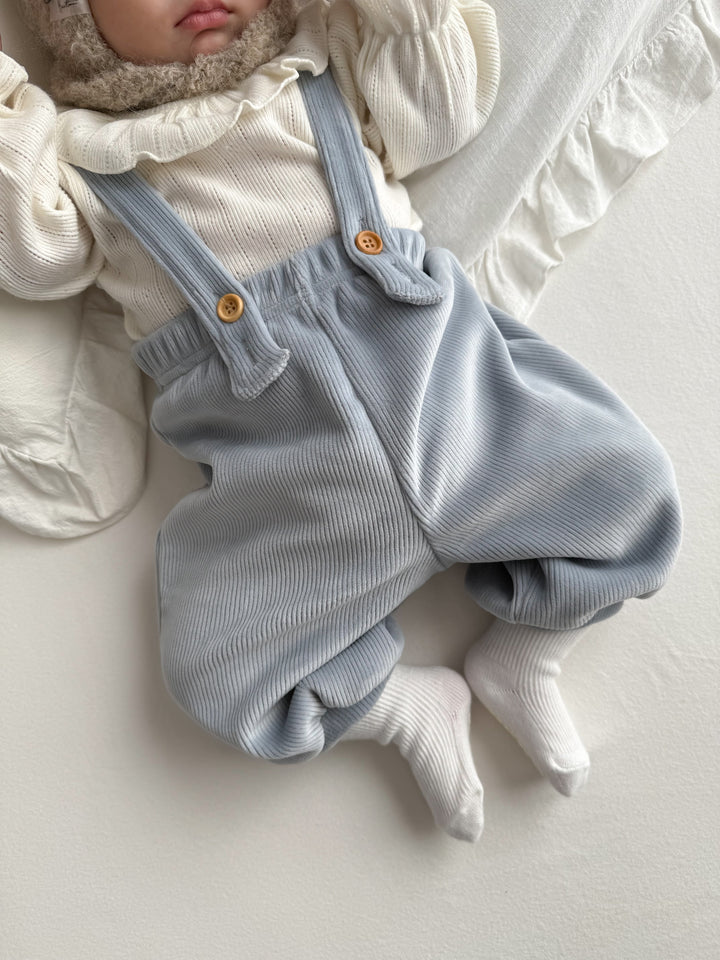 【新作11/17発売】 monbebe / Ribbed suspenders Pants