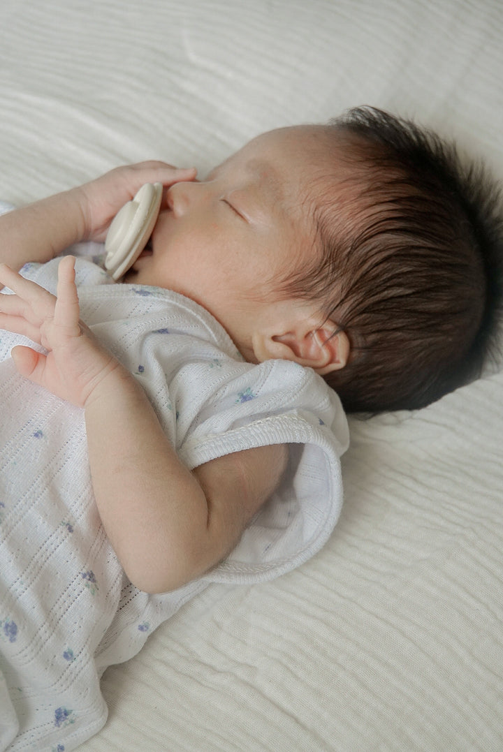 1gram  / Ribbed baby romper (bib set)