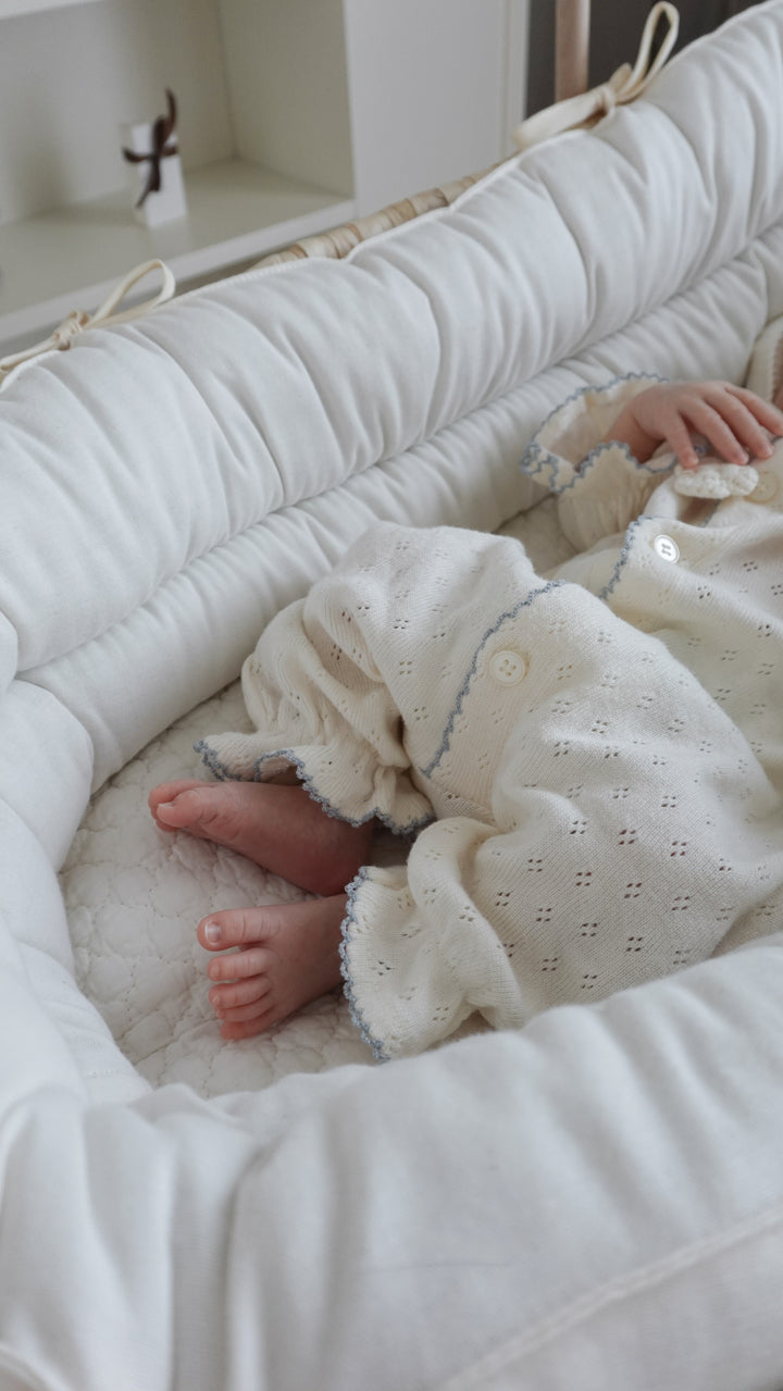 【11/17 再入荷】 monbebe / (長袖) hana picot lace suit