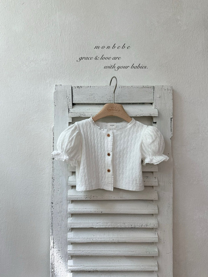 【予約】monbebe / Rosé Knit Cardigan