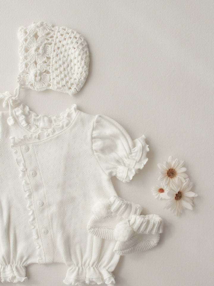 【2026夏新作】bébé / (半袖) whipped frill suit