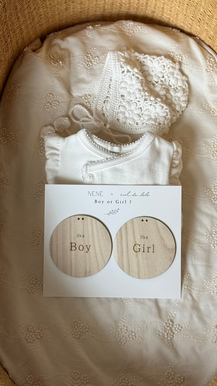 NENE × ciel de bébé /木製ジェンダーリビールプレート