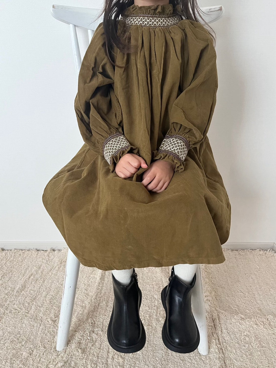 【新作:10/27以降発送】 monbebe / Charlotte smock dress