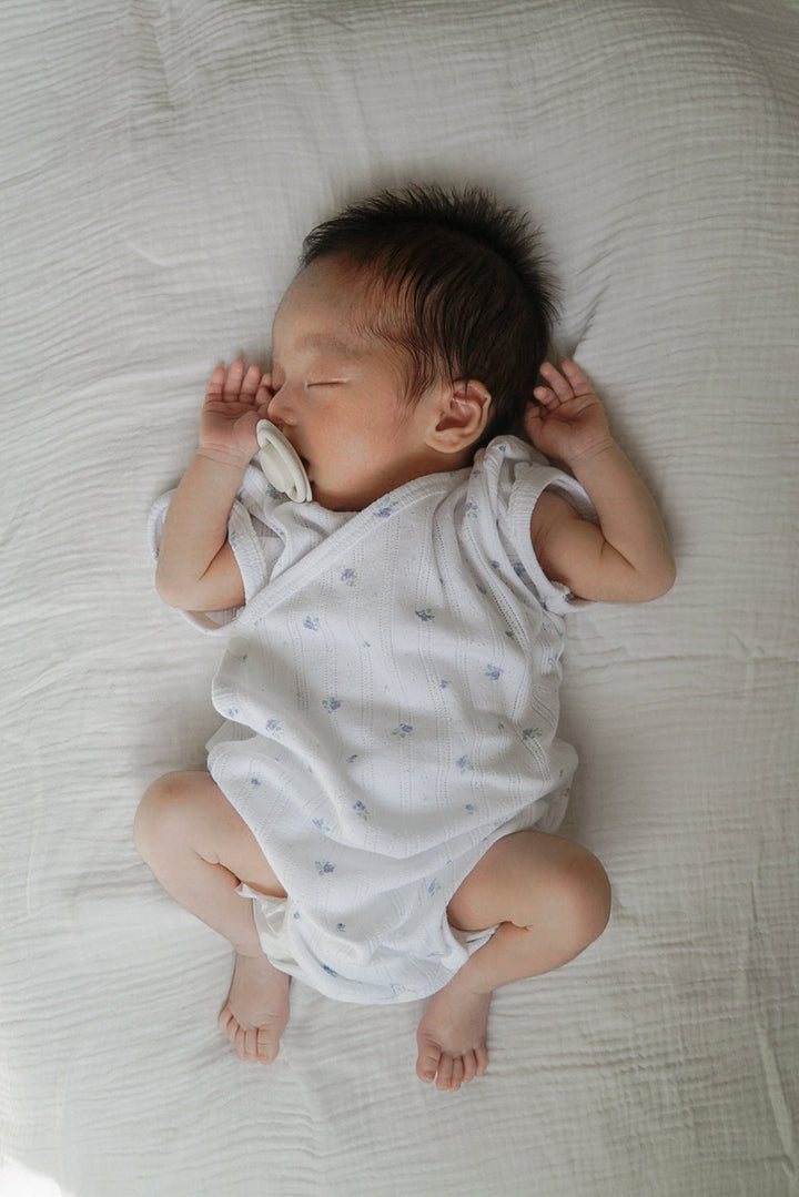 1gram  / Ribbed baby romper (bib set)