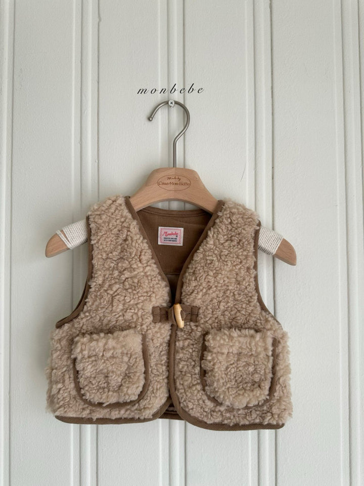 【11/28 brown S再入荷】 monbebe / Bebe wool vest