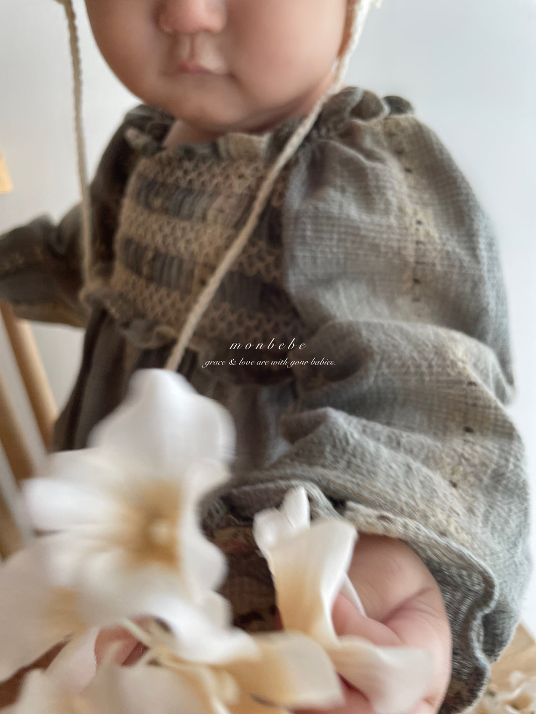 monbebe / Lara check smock suit