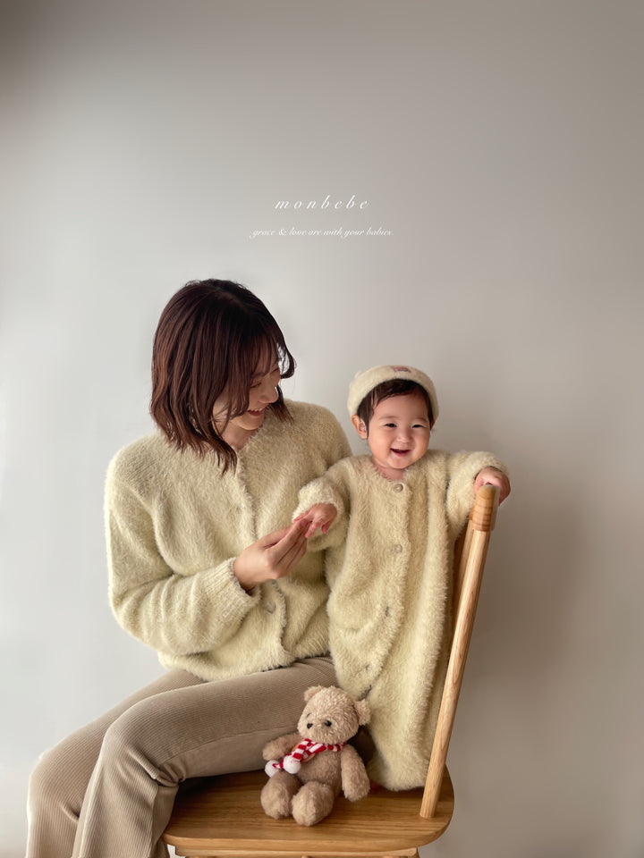 【予約】 monbebe /Teddy cardigan  (mom)