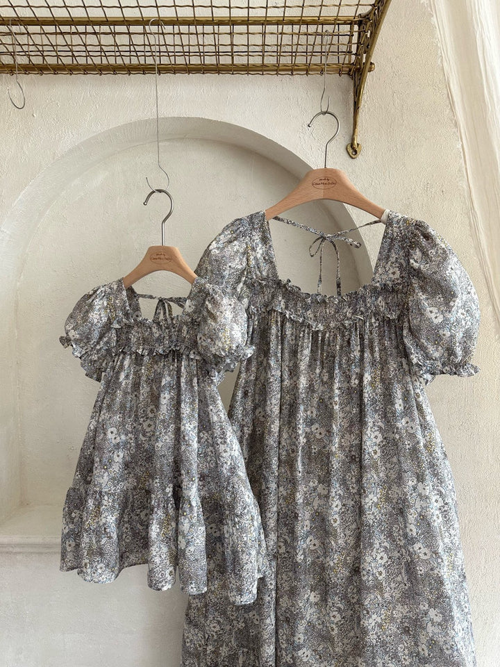 【予約】monbebe / Hazy Flower Dress