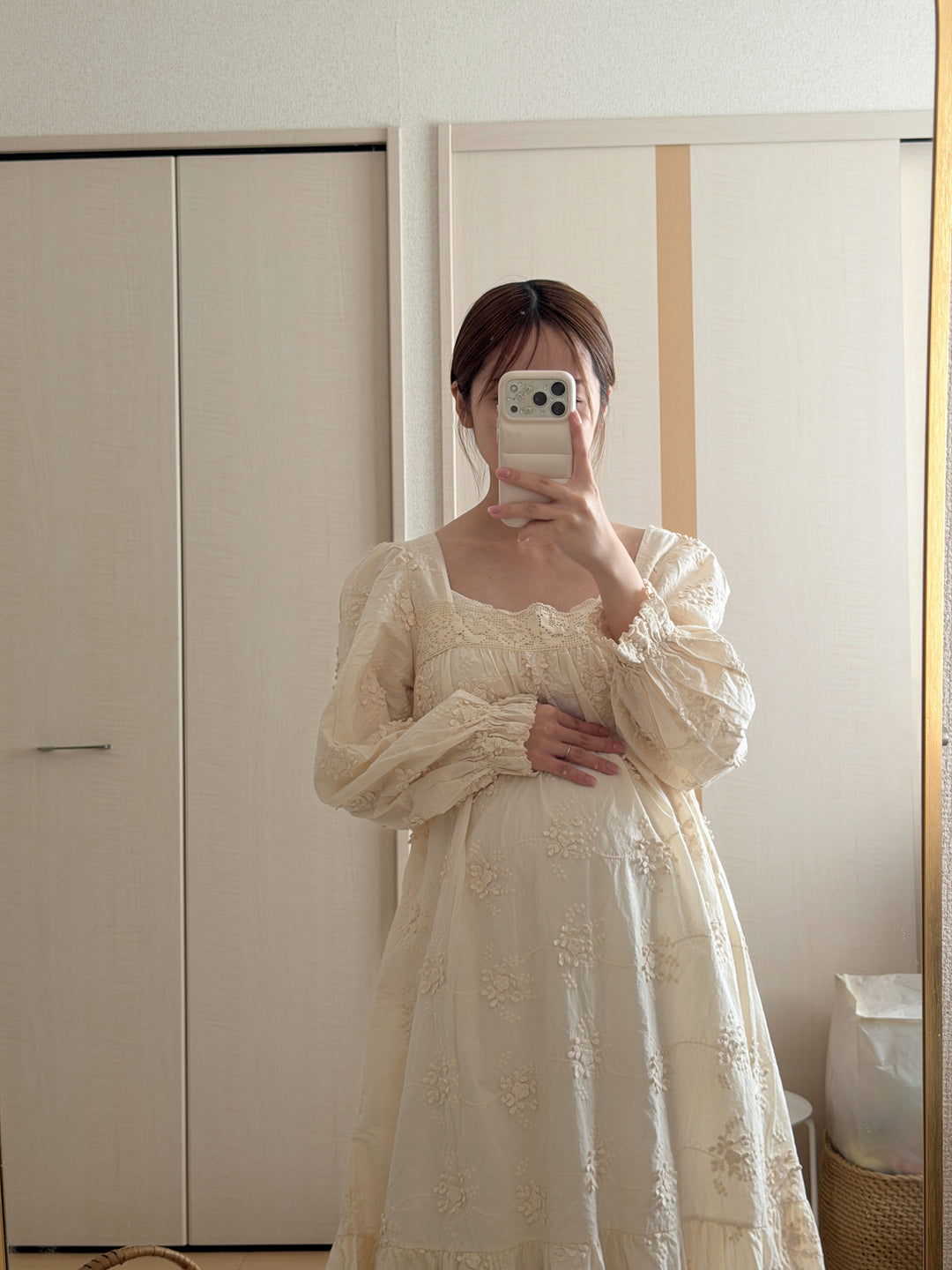 【2026春新作】 monbebe / Flora vintage dress (mom)