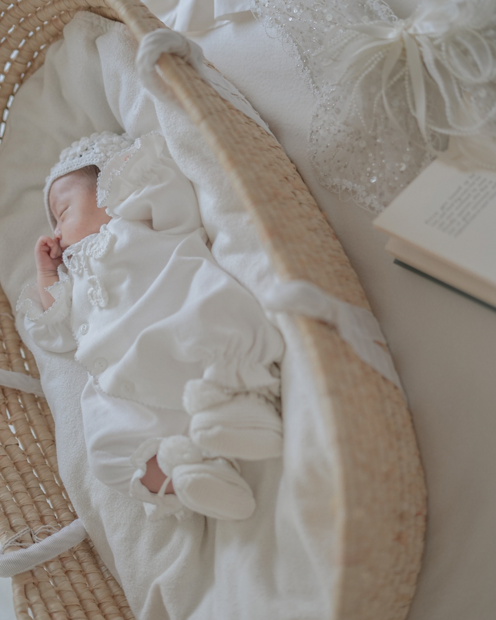 【silver】bébé/ (長袖) Picot glory suit