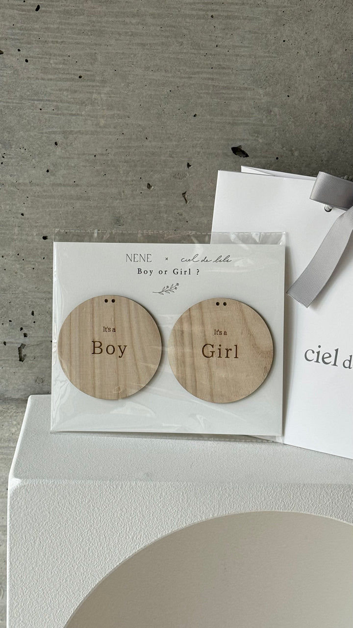 NENE × ciel de bébé /木製ジェンダーリビールプレート