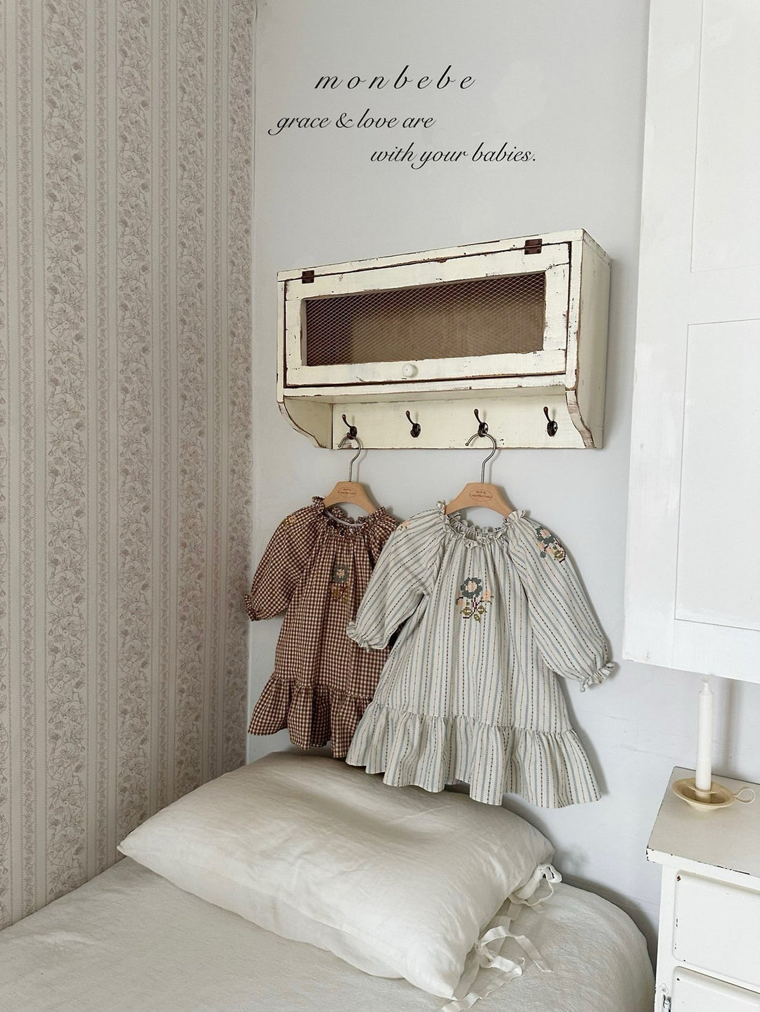 【予約】monbebe / Olivia Embroidery Dress