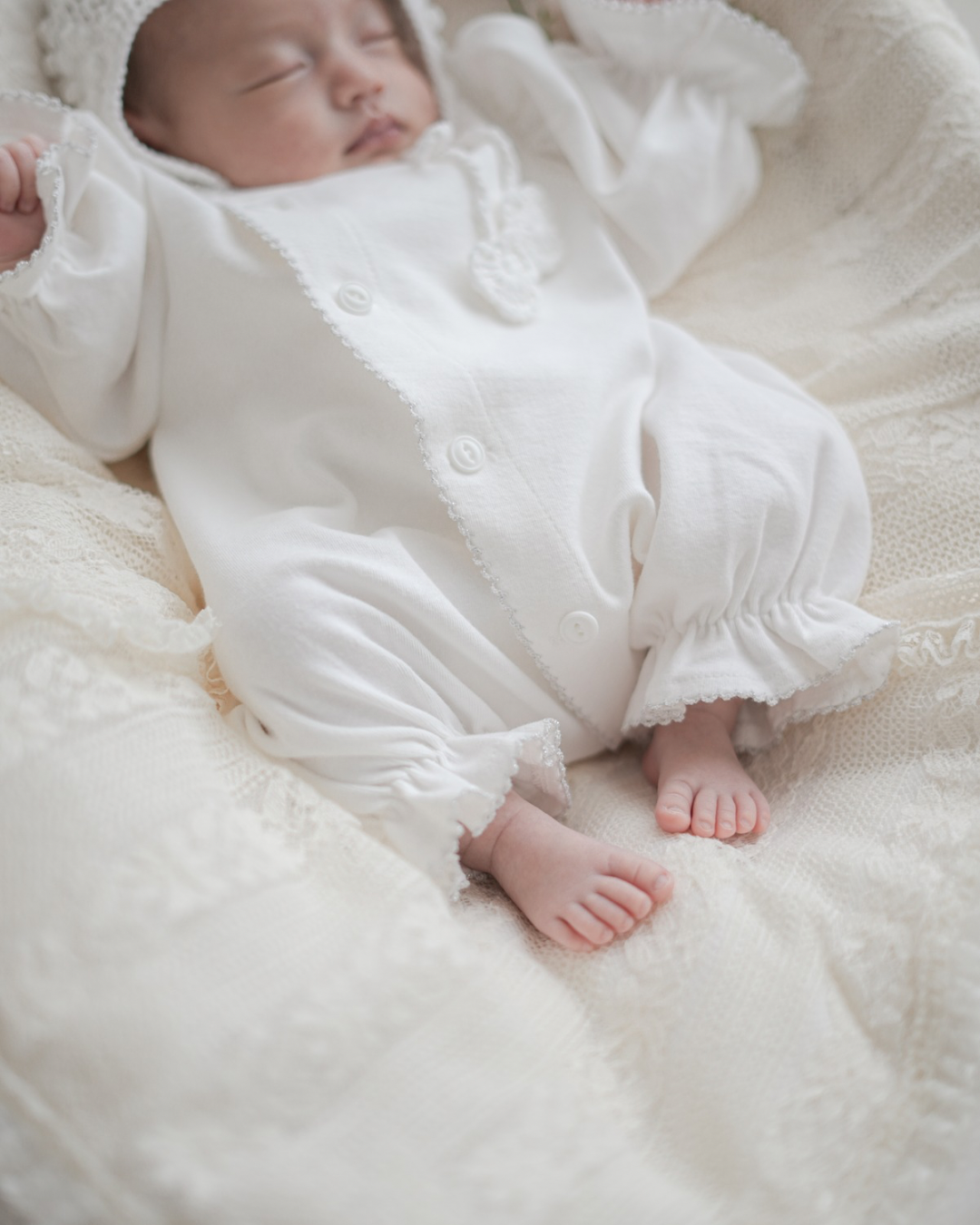 【silver】bébé/ (長袖) Picot glory suit