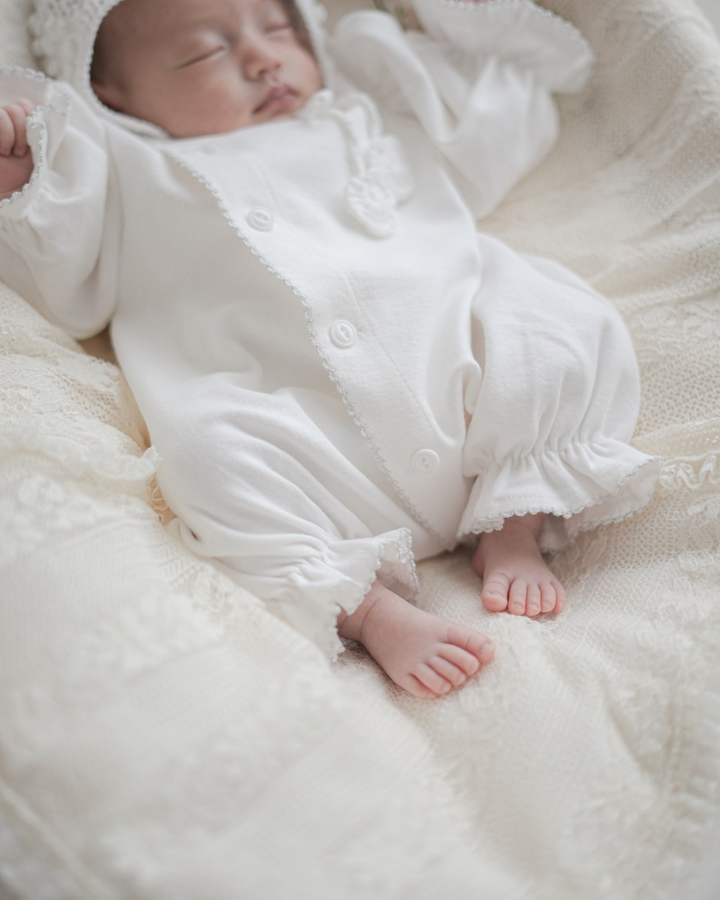 【silver】bébé/ (長袖) Picot glory suit
