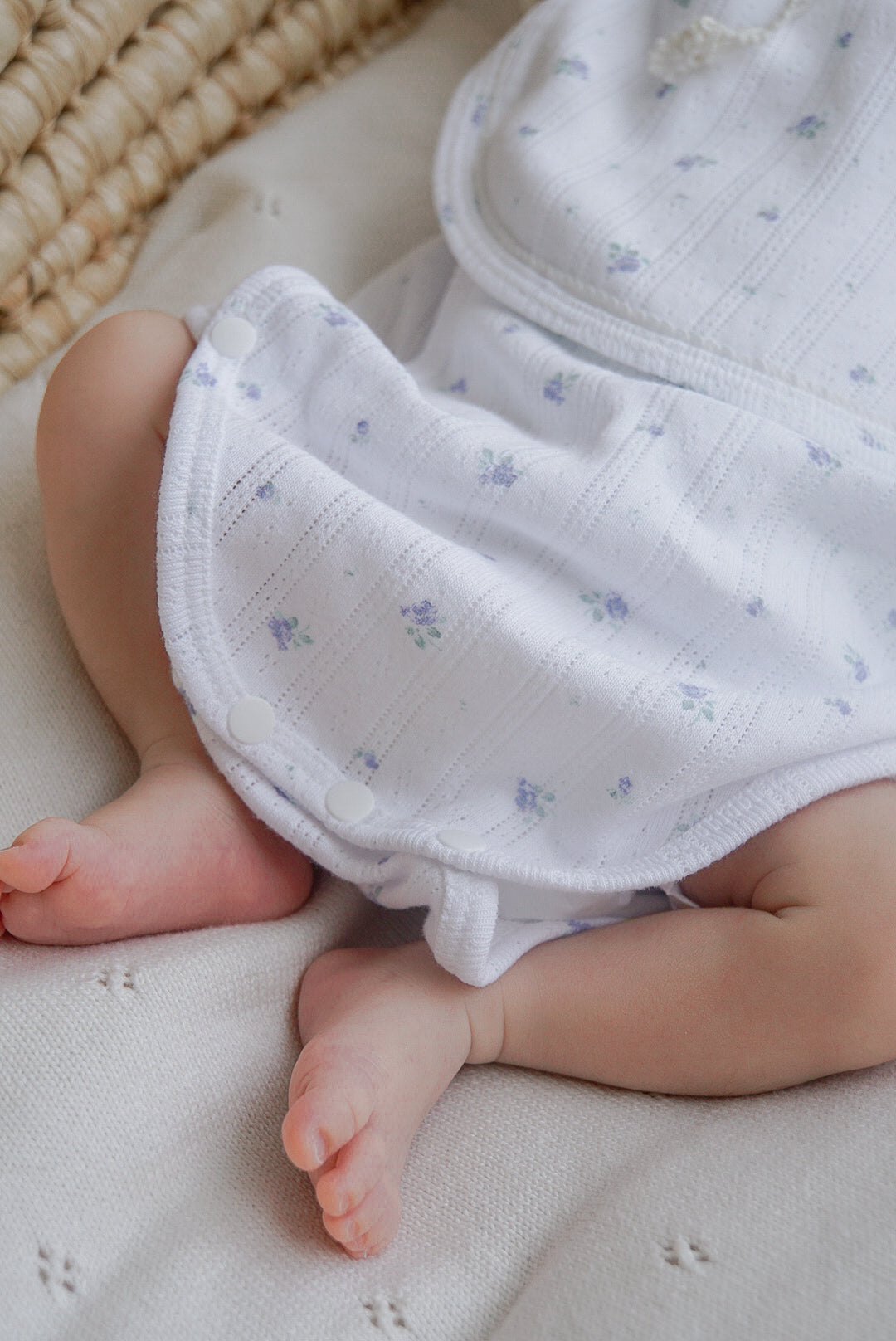 1gram  / Ribbed baby romper (bib set)