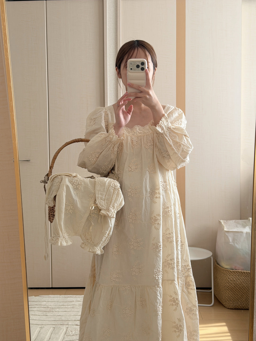【2026春新作】 monbebe / Flora vintage dress (mom)