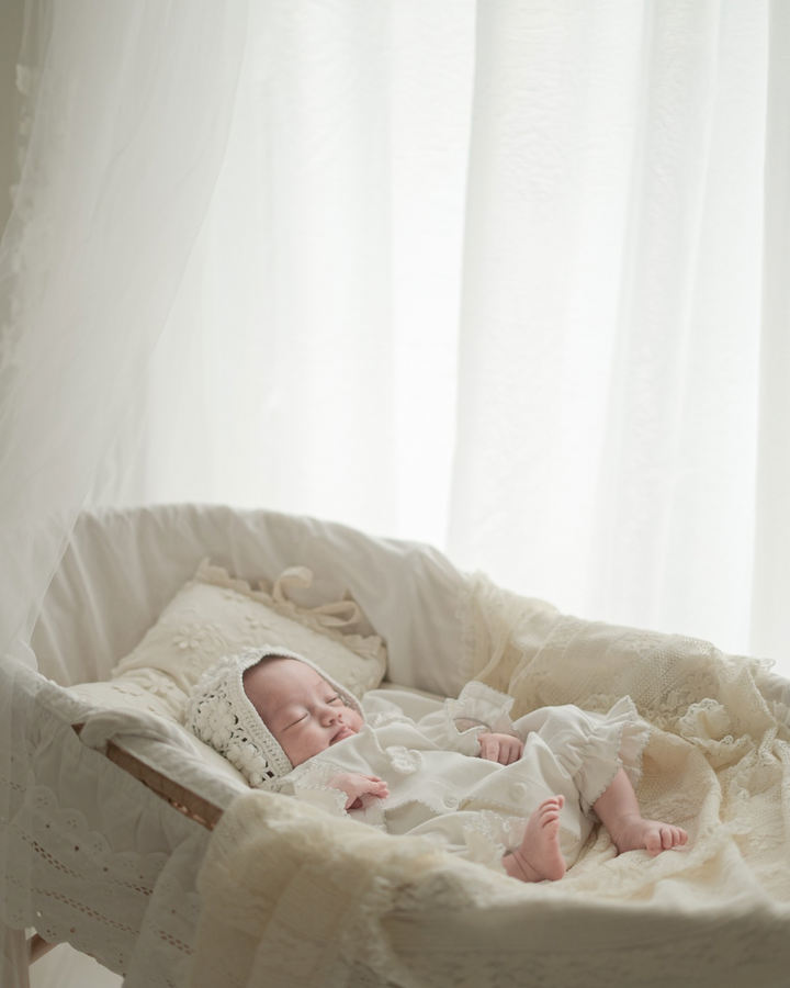 【silver】bébé/ (長袖) Picot glory suit