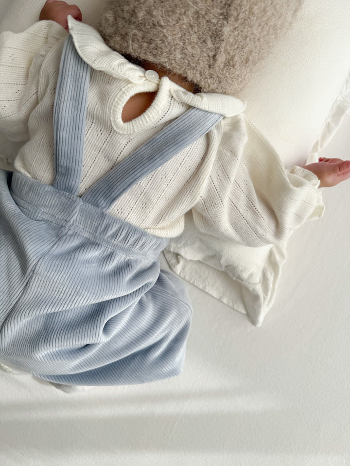 【新作11/17発売】 monbebe / Ribbed suspenders Pants