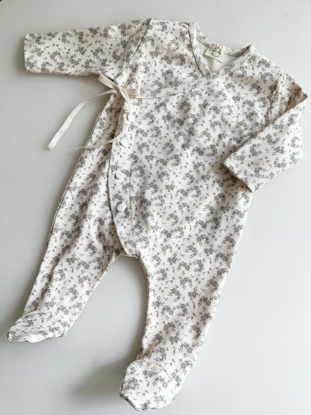 monbebe / Floral cozy suit set (suit+bonnet+bib)t  (petit pas marché)