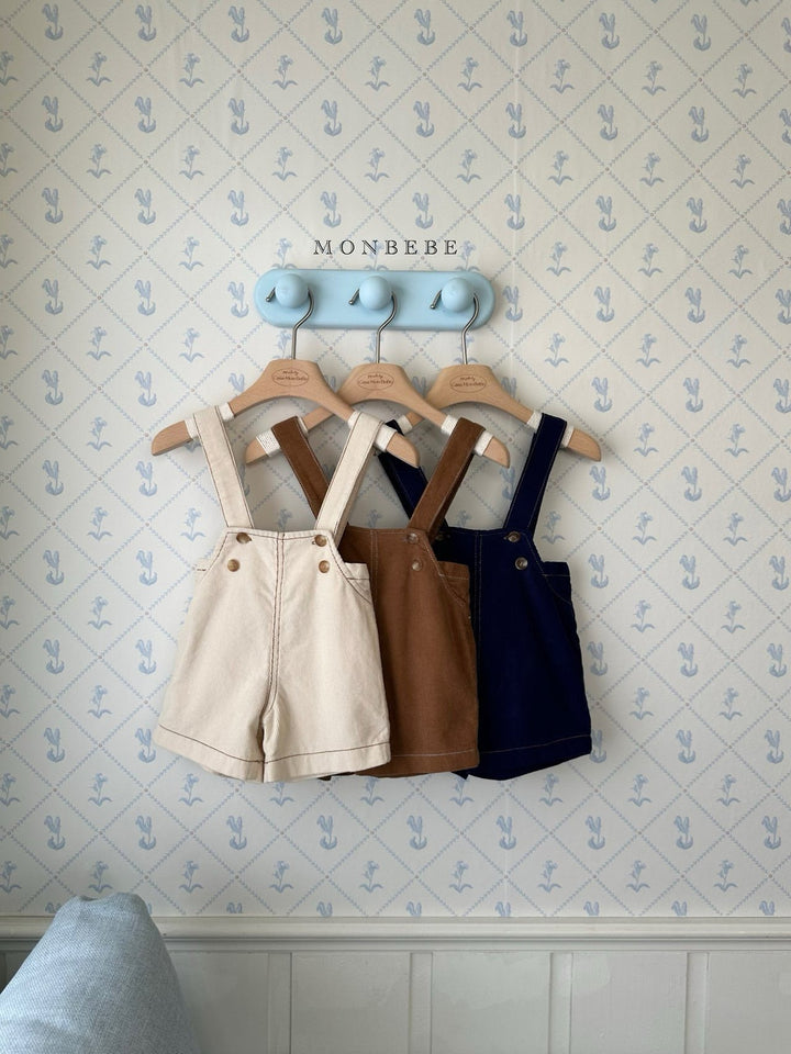 【予約】monbebe / Royal Corduroy Suspender Pants