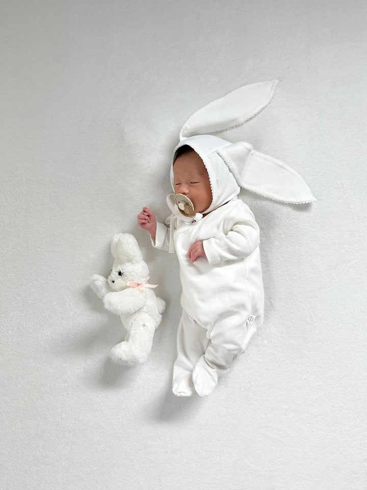 monbebe / bunny cozy suit(bonnet set)